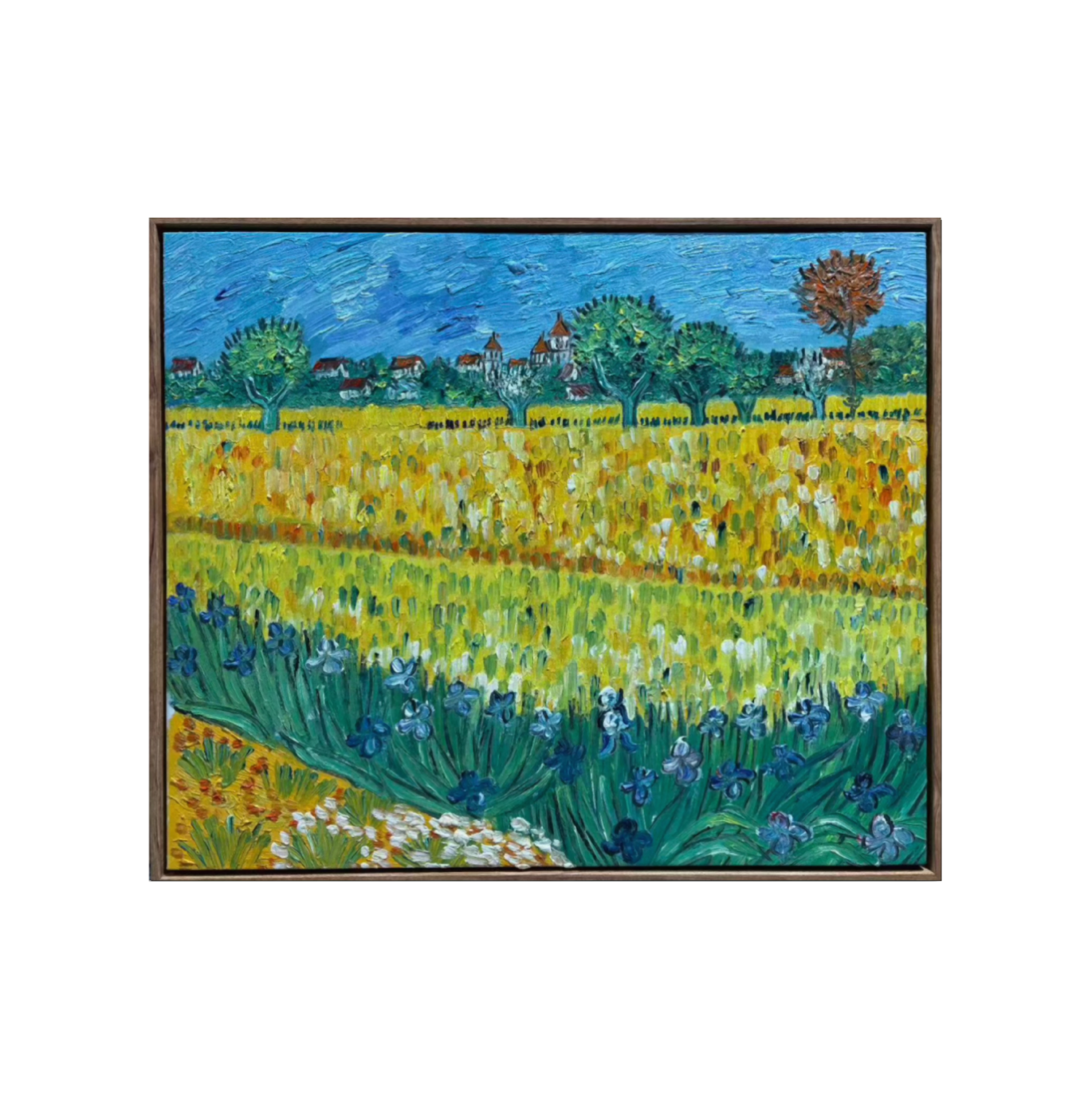 [Reproduction] Vincent Van Gogh - View of Arles with Irises (Brown)